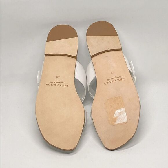 Manolo Blahnik Tituba Leather Buckle Sandals size 40 - Picture 11 of 12